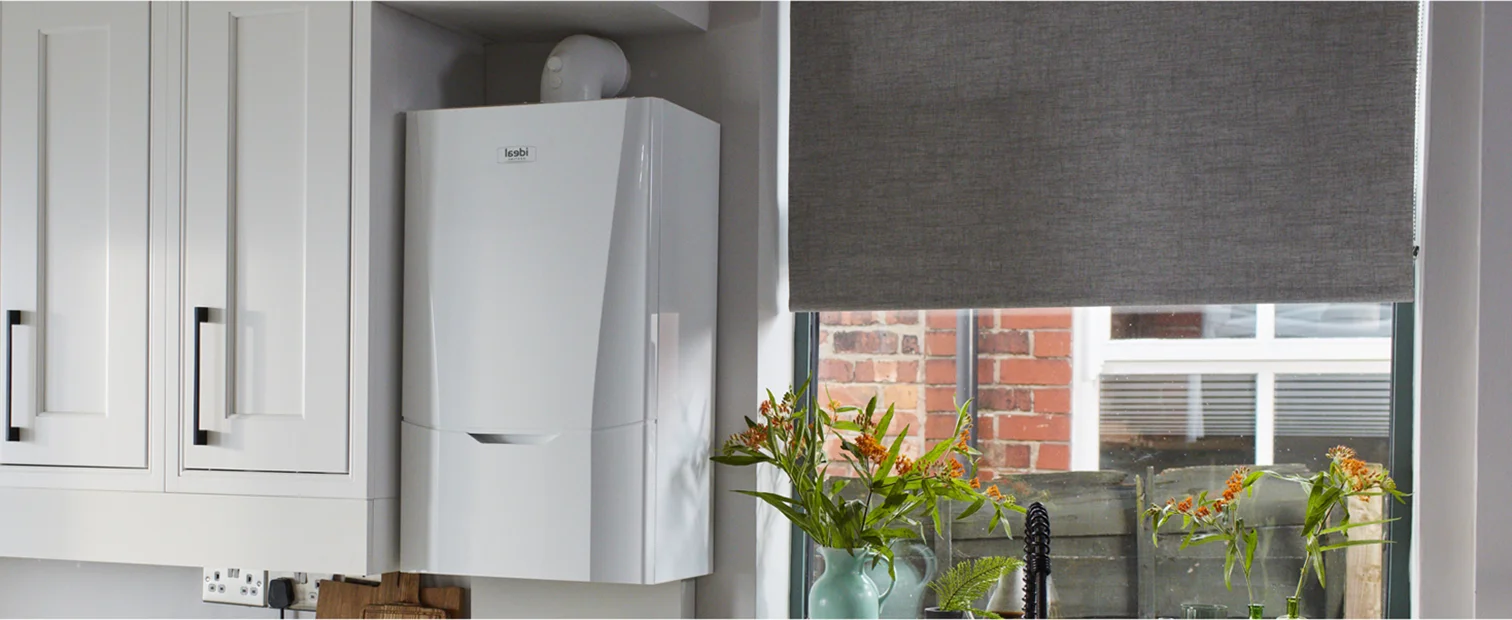 combi boiler installation in kitchen